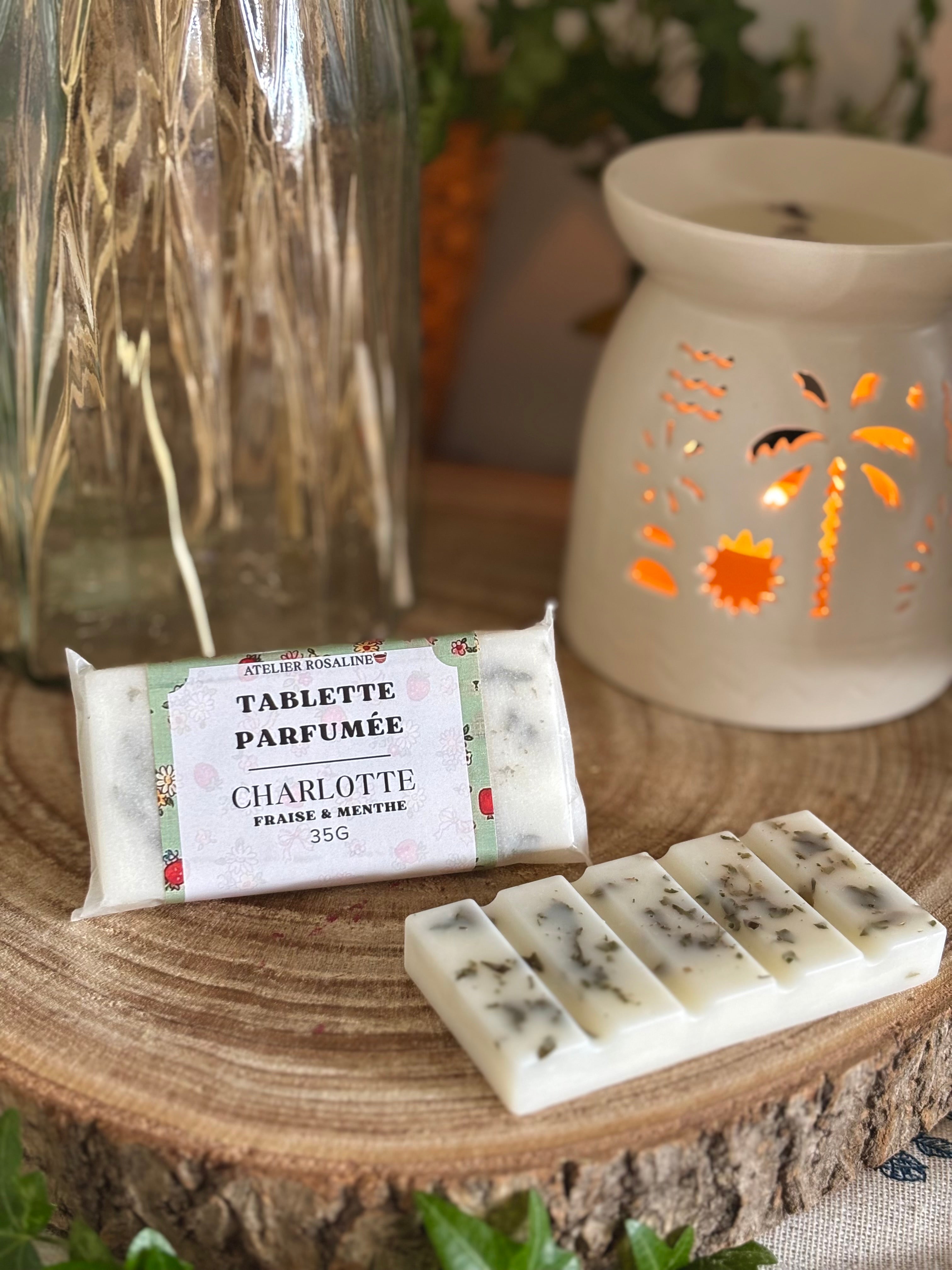 Tablette parfumée fraise & menthe | « Charlotte »🍓🍃
