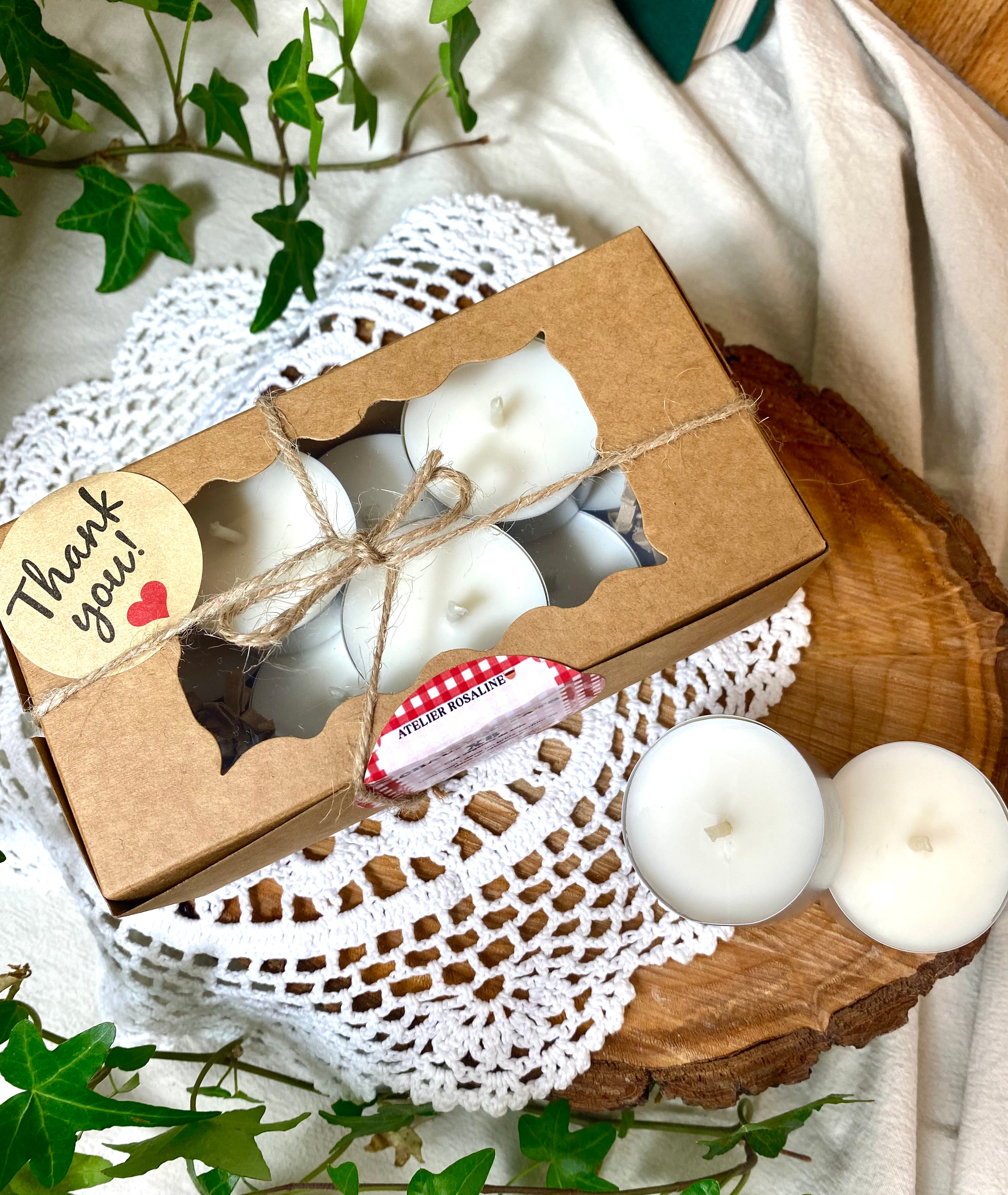 Bougies chauffe-plats végétales🌿| coffret x8