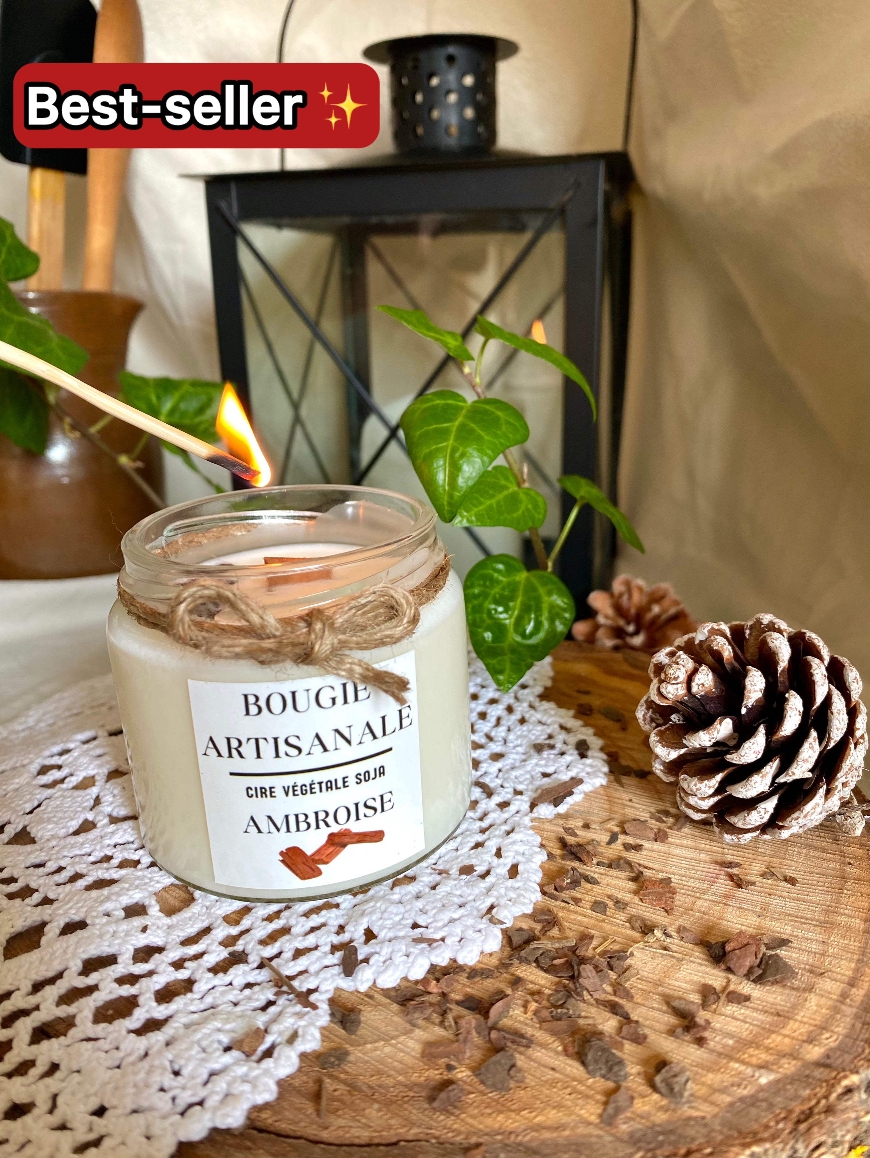 Bougie "Ambroise" | Bois de Oud 🪵