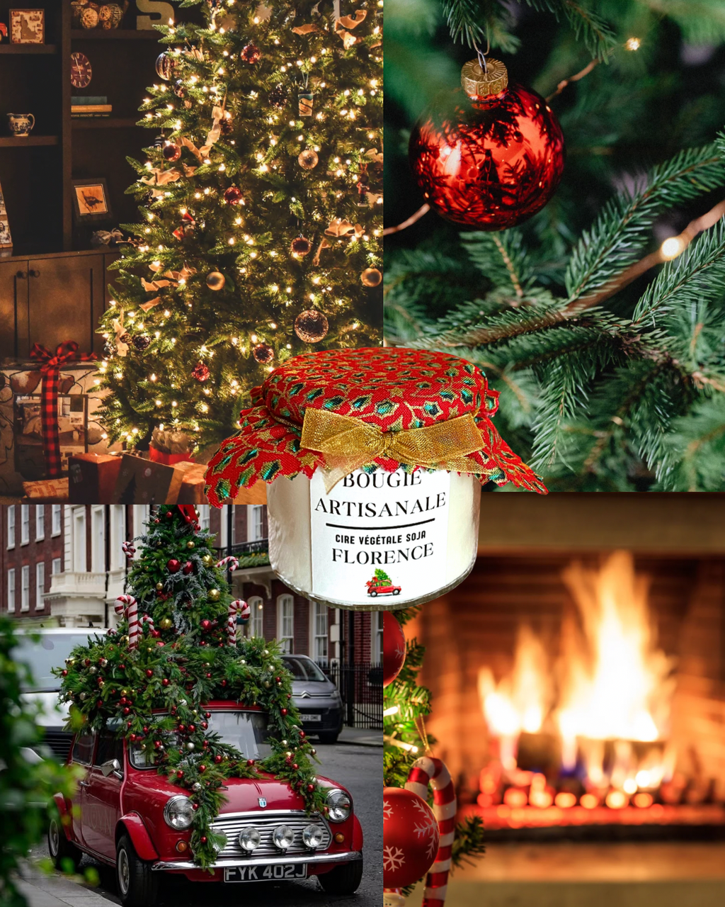Bougie « Florence » | Sapin de Noël 🎄