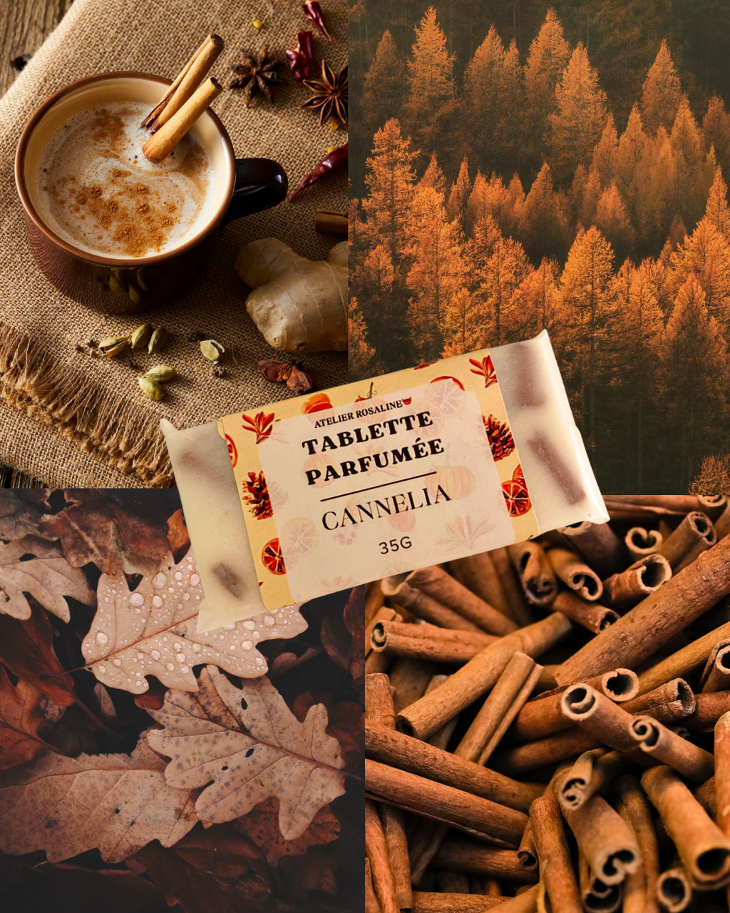 Tablette parfumée « Cannelia » | Cannelle 🤎
